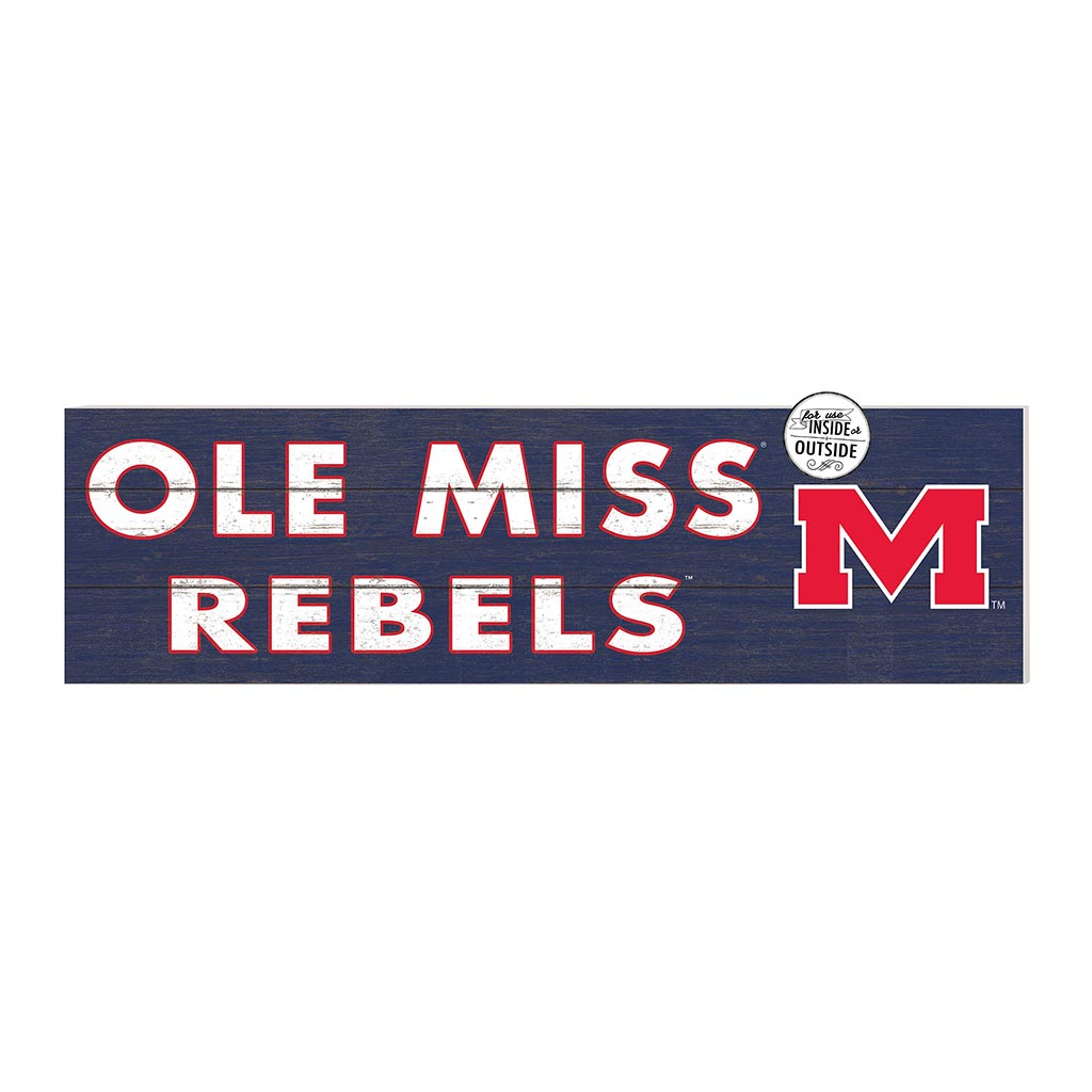 35x10 Indoor Outdoor Sign Colored Logo Mississippi Rebels