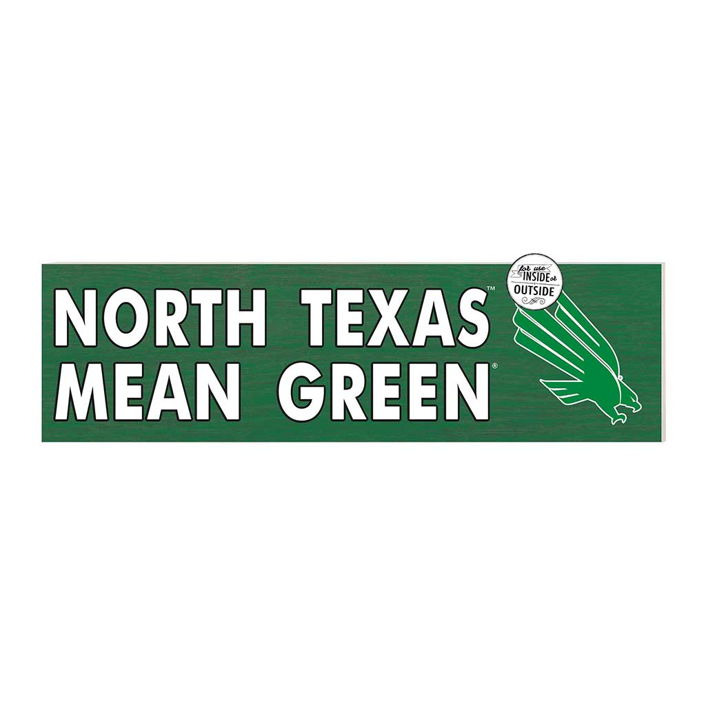 35x10 Indoor Outdoor Sign Colored Logo North Texas Mean Green