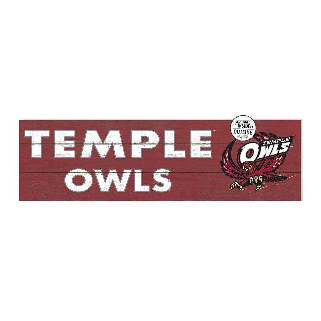 35x10 Indoor Outdoor Sign Colored Logo Temple Owls