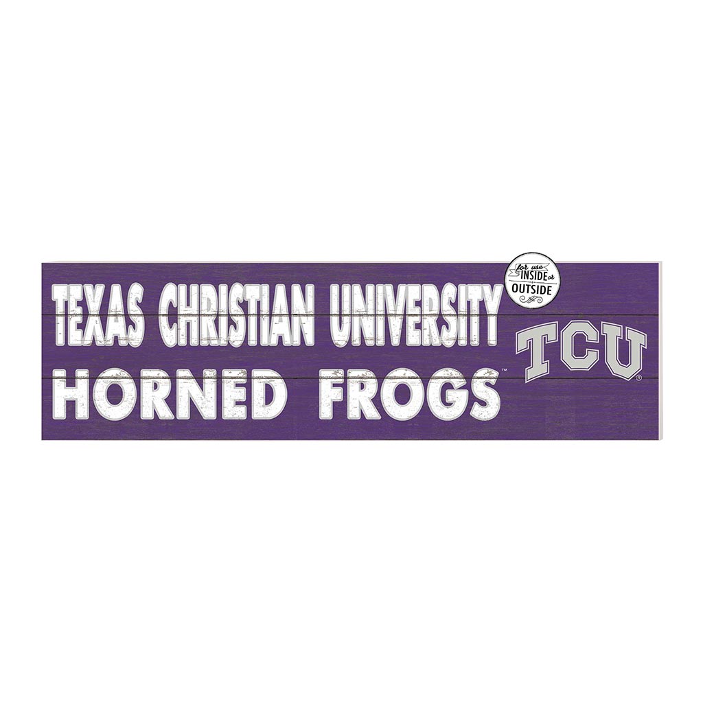 35x10 Indoor Outdoor Sign Colored Logo Texas Christian Horned Frogs