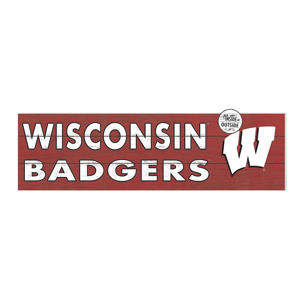 35x10 Indoor Outdoor Sign Colored Logo Wisconsin Badgers