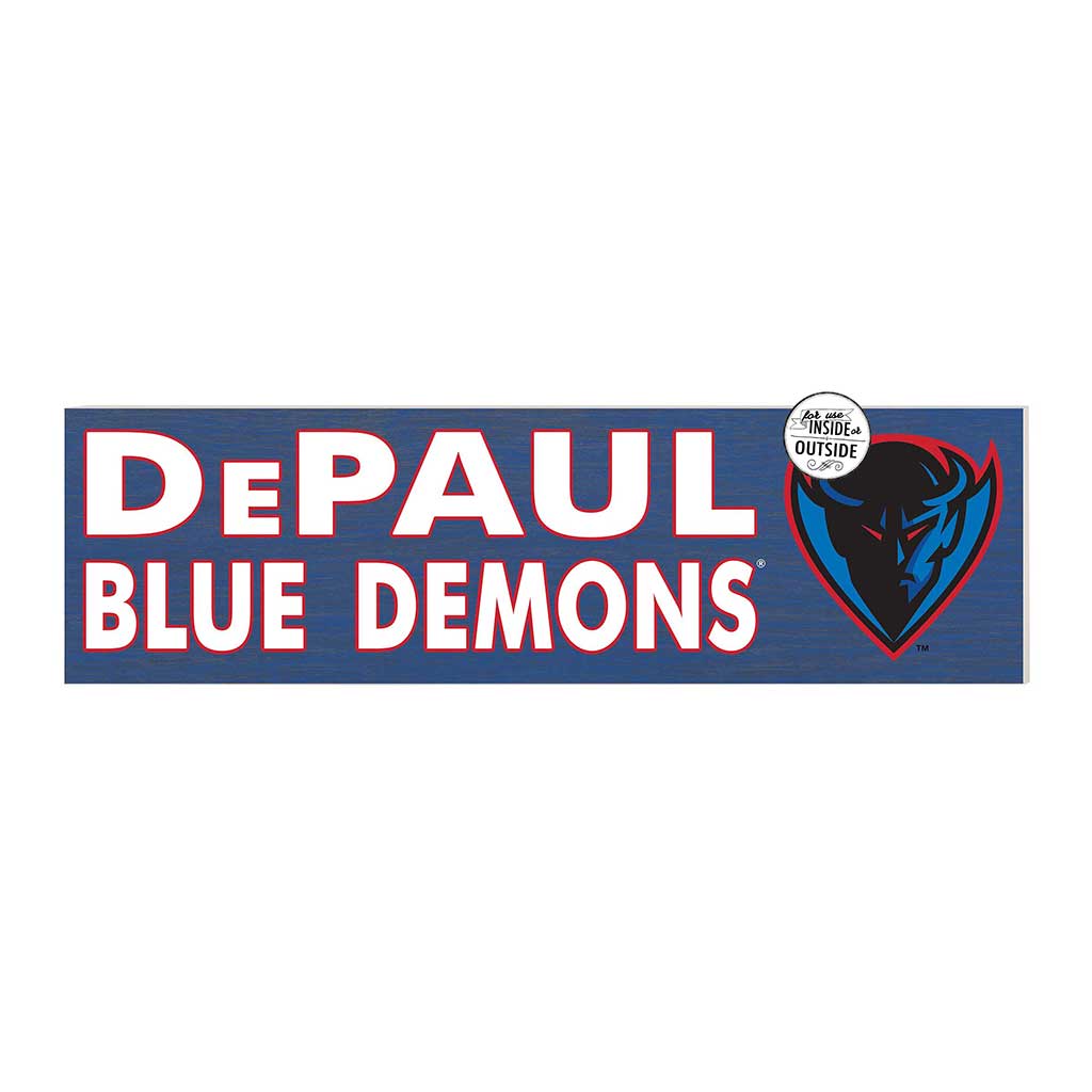 35x10 Indoor Outdoor Sign Colored Logo DePaul Blue Demons