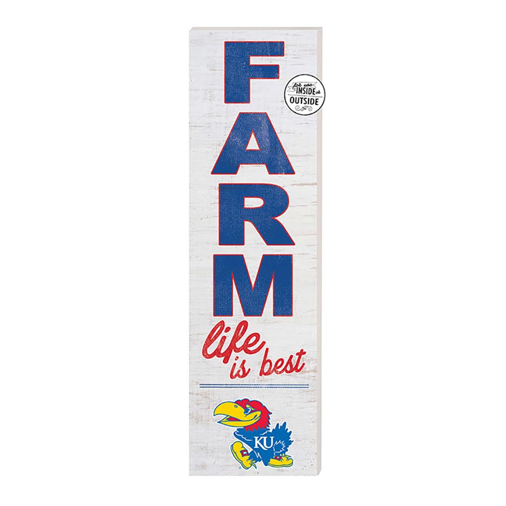 10x35 Indoor Outdoor Sign FARM Life Kansas Jayhawks