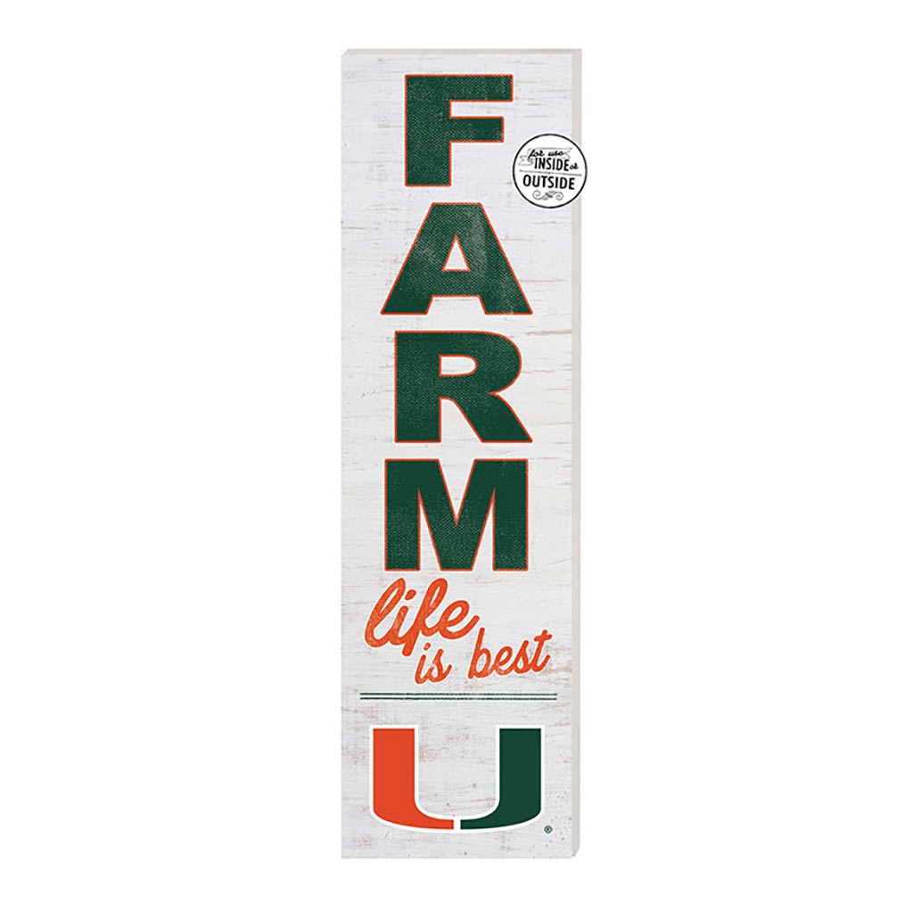 10x35 Indoor Outdoor Sign FARM Life Miami Hurricanes