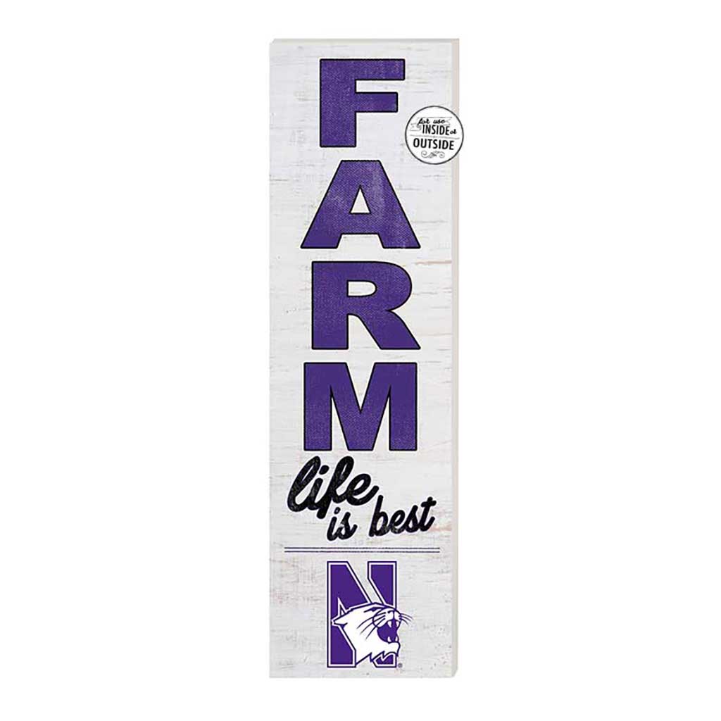 10x35 Indoor Outdoor Sign FARM Life Northwestern Wildcats