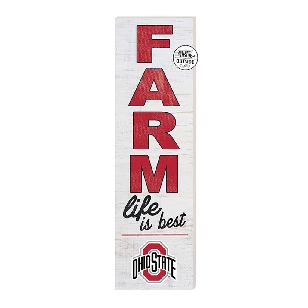 10x35 Indoor Outdoor Sign FARM Life Ohio State Buckeyes