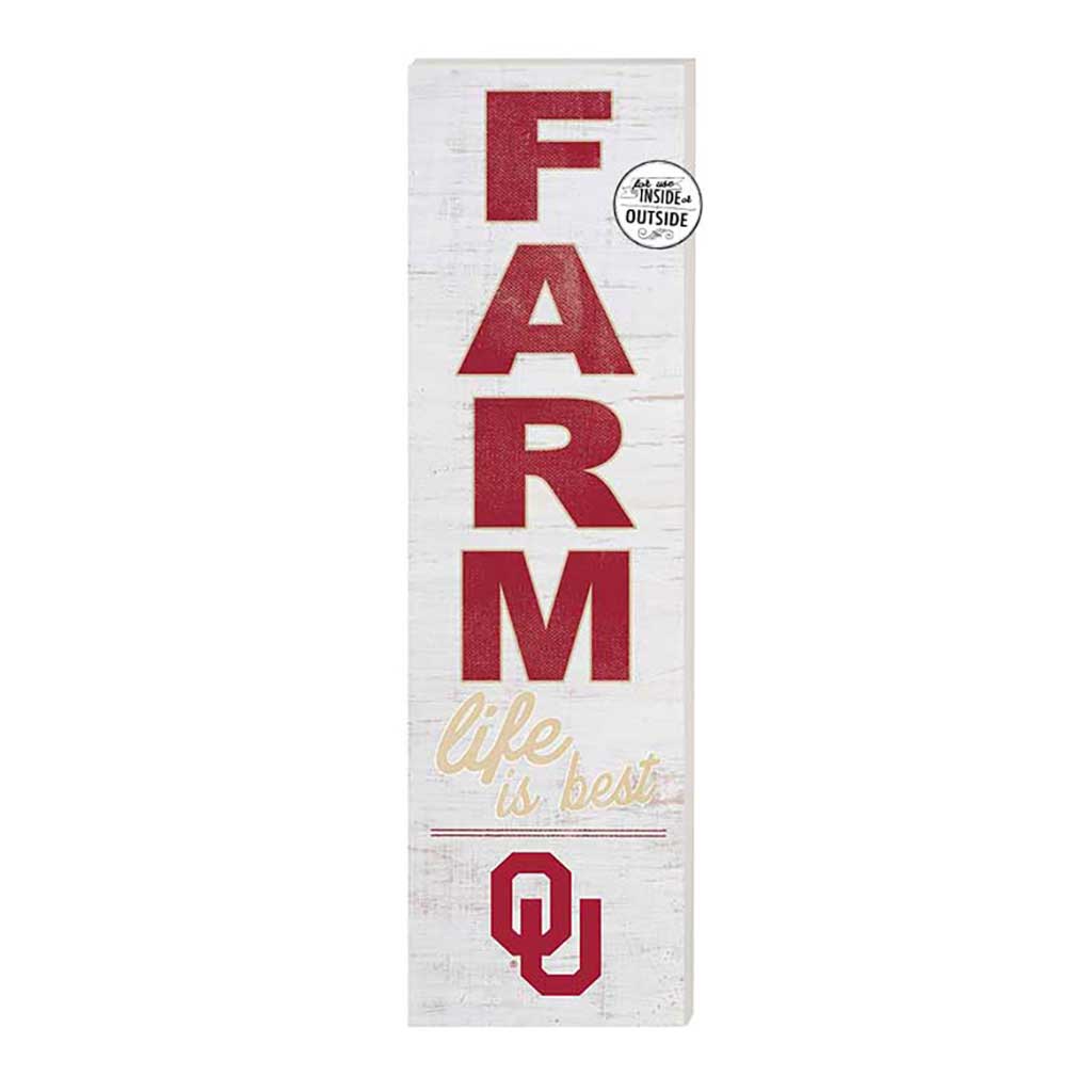 10x35 Indoor Outdoor Sign FARM Life Oklahoma Sooners