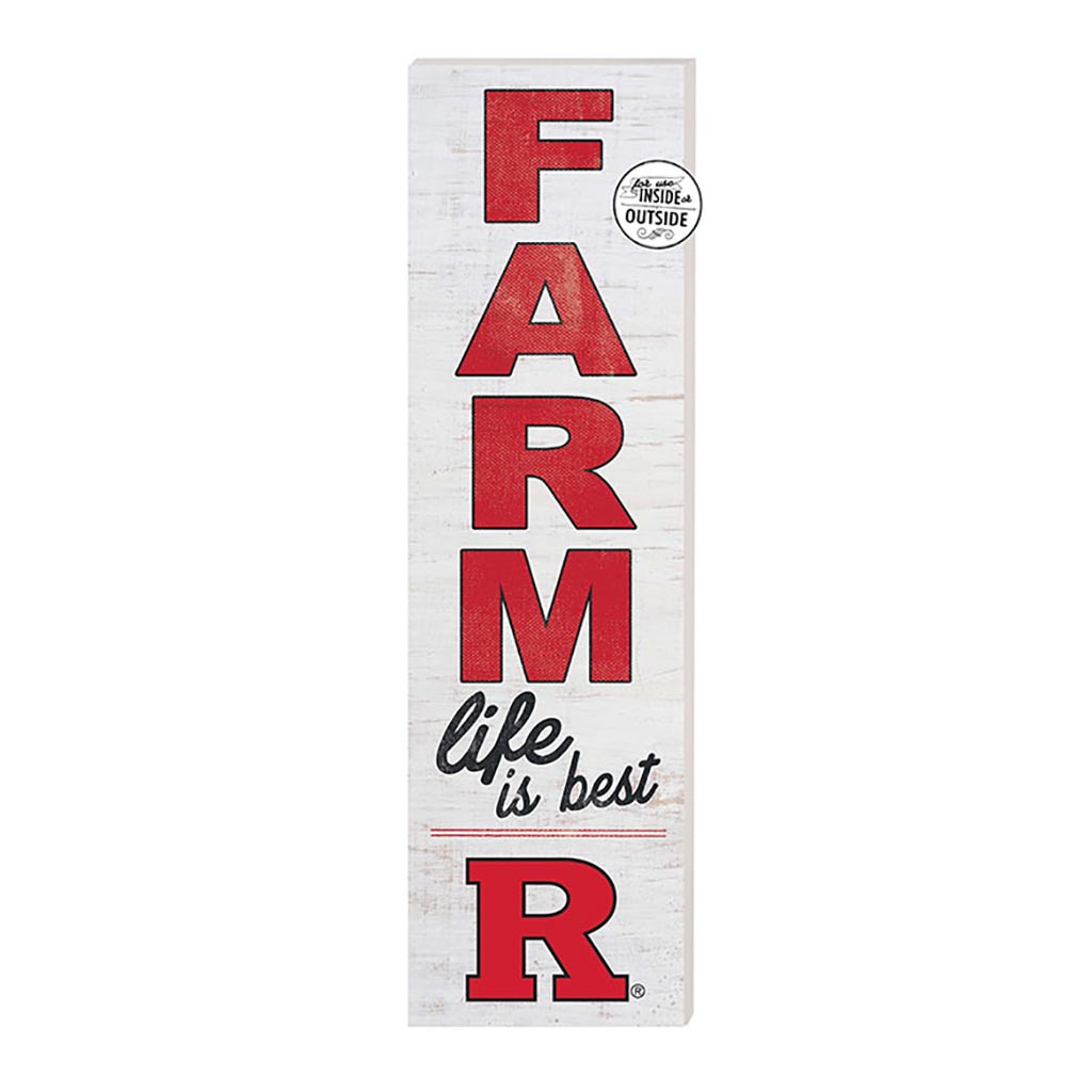 10x35 Indoor Outdoor Sign FARM Life Rutgers Scarlet Knights