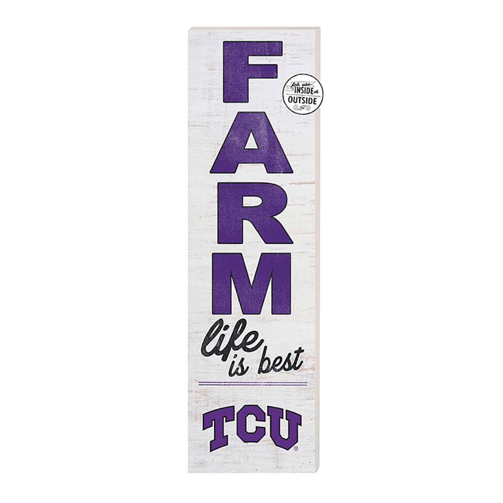 10x35 Indoor Outdoor Sign FARM Life Texas Christian Horned Frogs