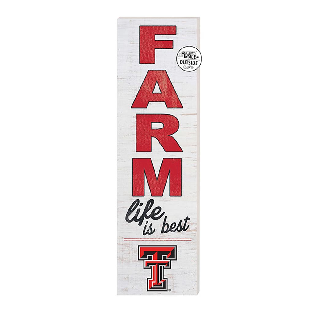 10x35 Indoor Outdoor Sign FARM Life Texas Tech Red Raiders