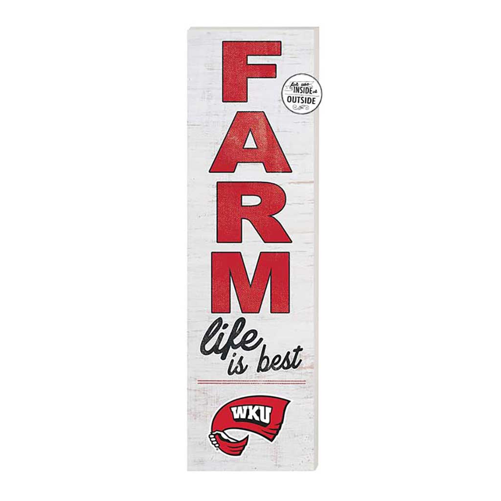 10x35 Indoor Outdoor Sign FARM Life Western Kentucky Hilltoppers