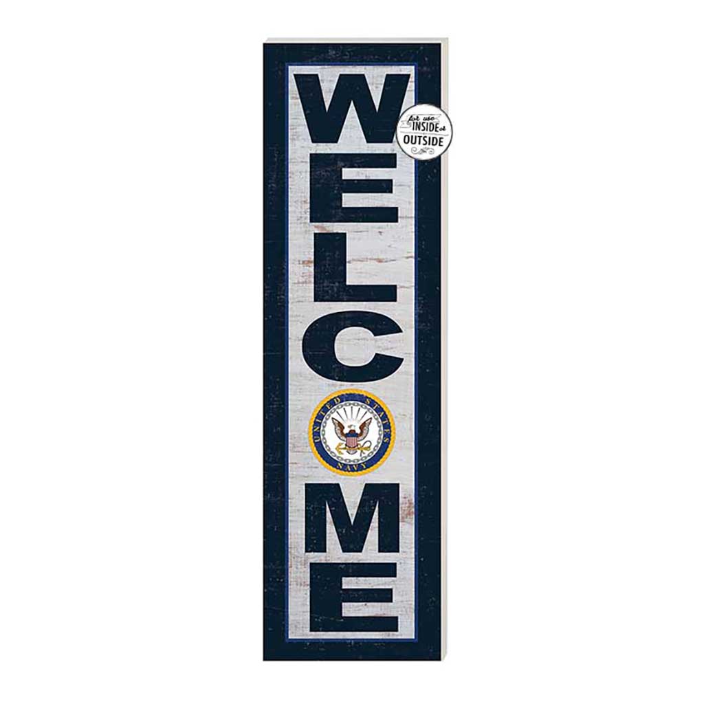 10x35 Indoor Outdoor Sign WELCOME Navy