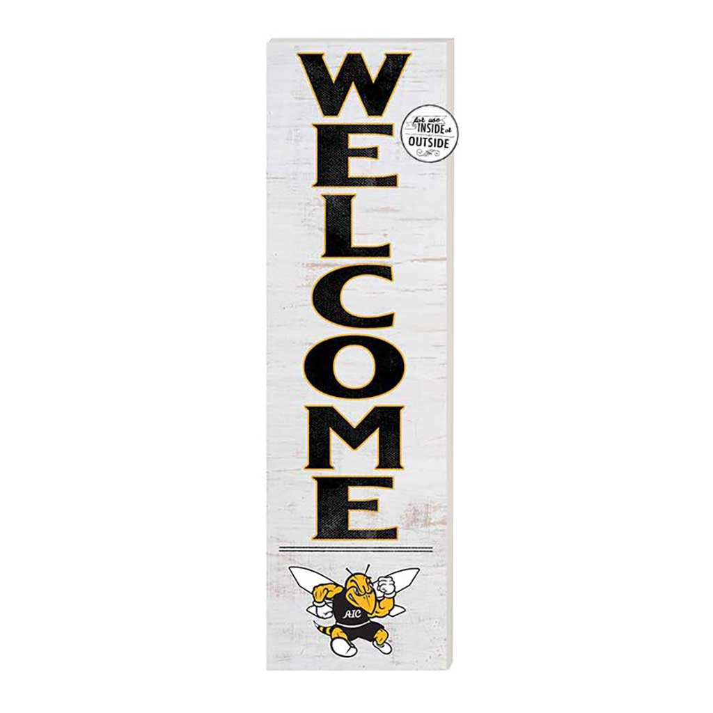 10x35 Indoor Outdoor Sign WELCOME American International College Yellow Jackets