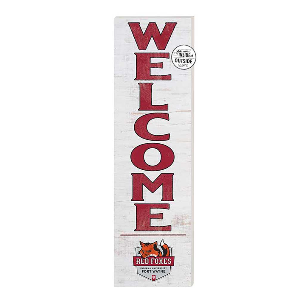 10x35 Indoor Outdoor Sign WELCOME Indiana University Fort Wayne Red Foxes