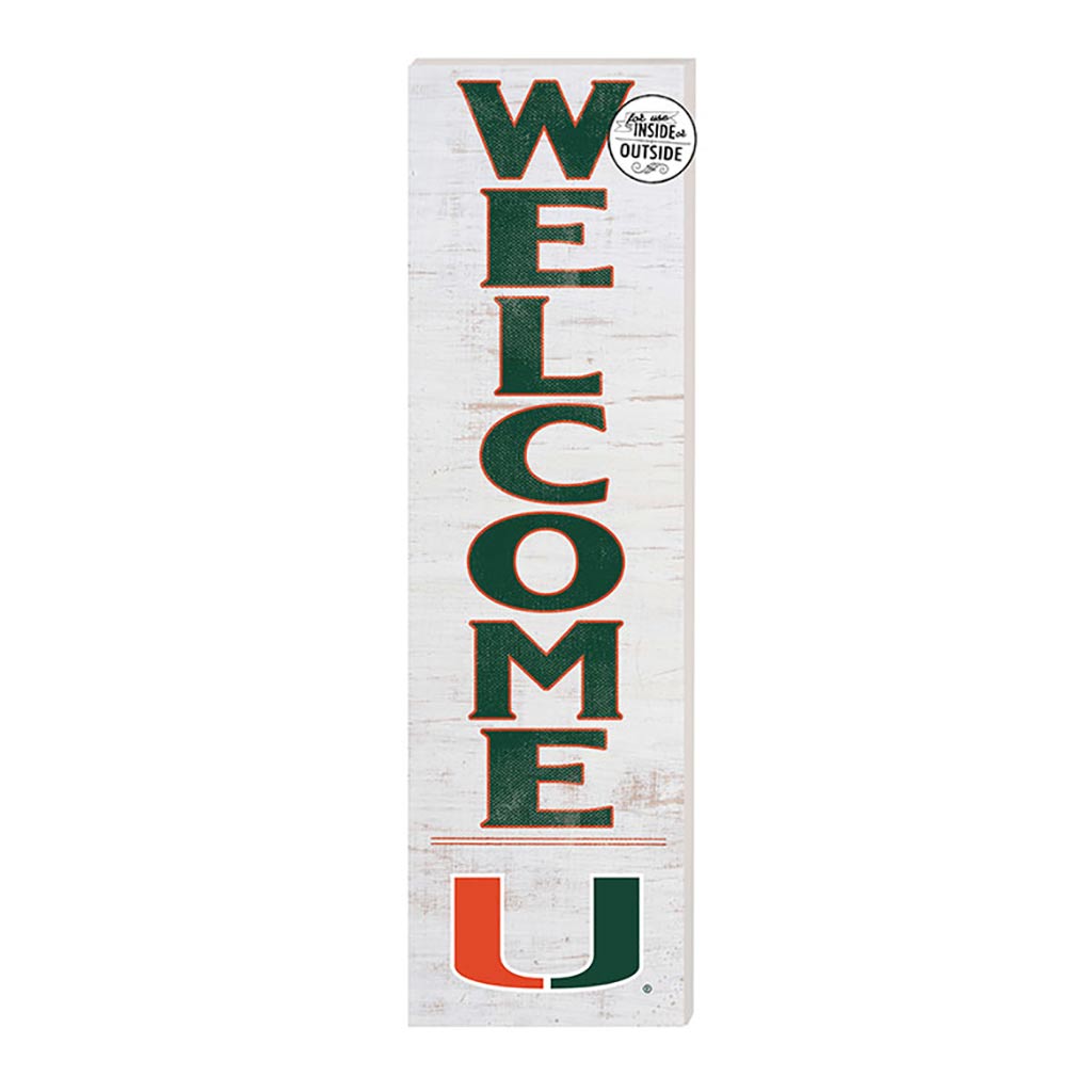 10x35 Indoor Outdoor Sign WELCOME Miami Hurricanes