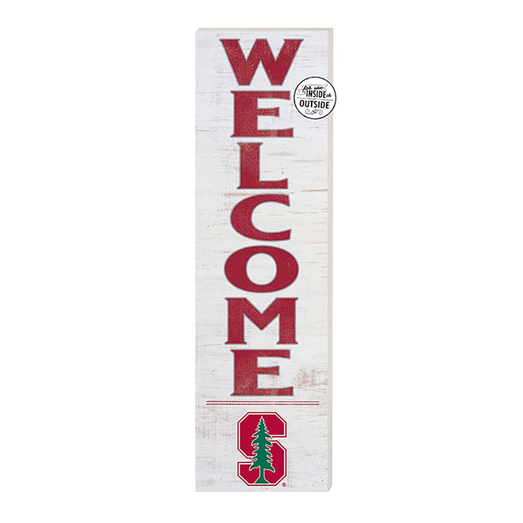 10x35 Indoor Outdoor Sign WELCOME Stanford Cardinal color