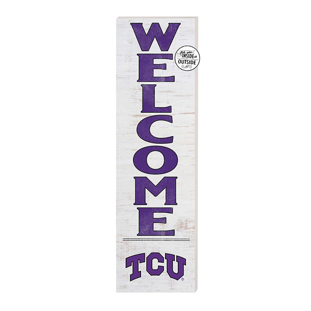 10x35 Indoor Outdoor Sign WELCOME Texas Christian Horned Frogs