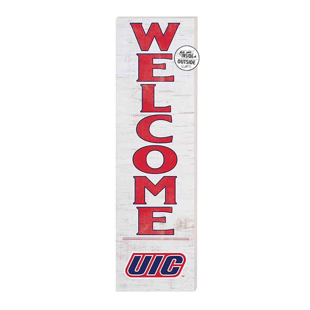 10x35 Indoor Outdoor Sign WELCOME Illinois Chicago Flames