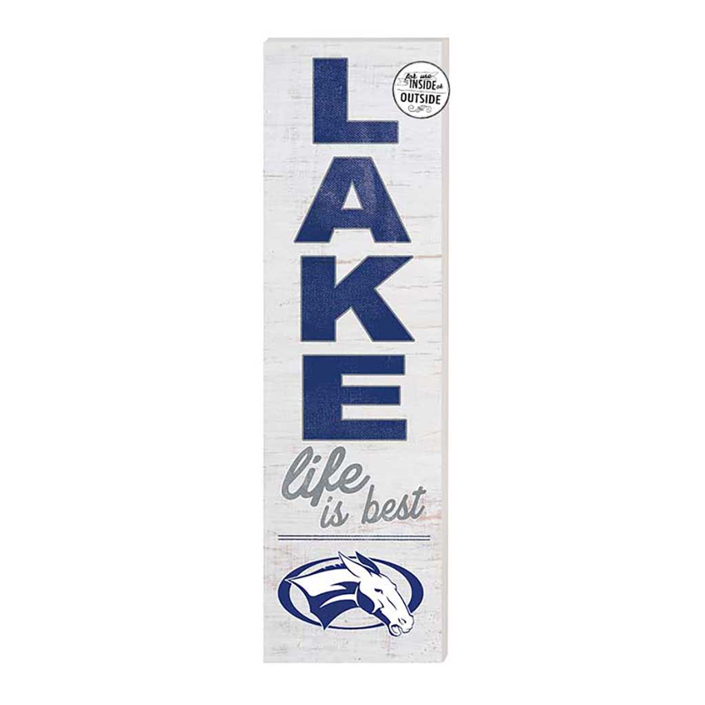 10x35 Indoor Outdoor Sign LAKE Life Colby College White Mules