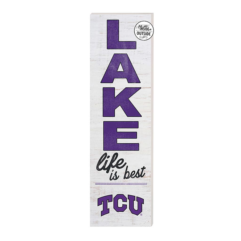 10x35 Indoor Outdoor Sign LAKE Life Texas Christian Horned Frogs