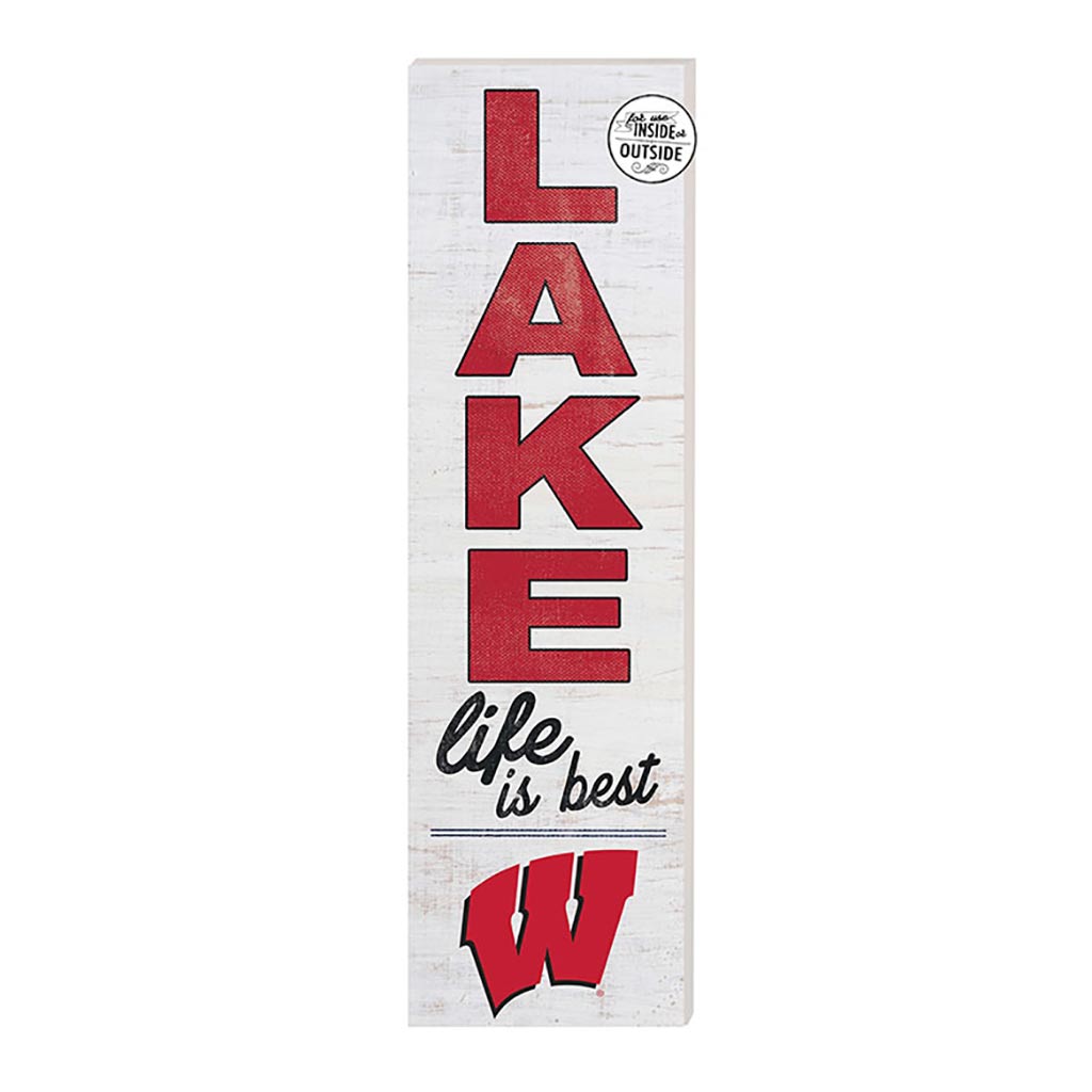 10x35 Indoor Outdoor Sign LAKE Life Wisconsin Badgers