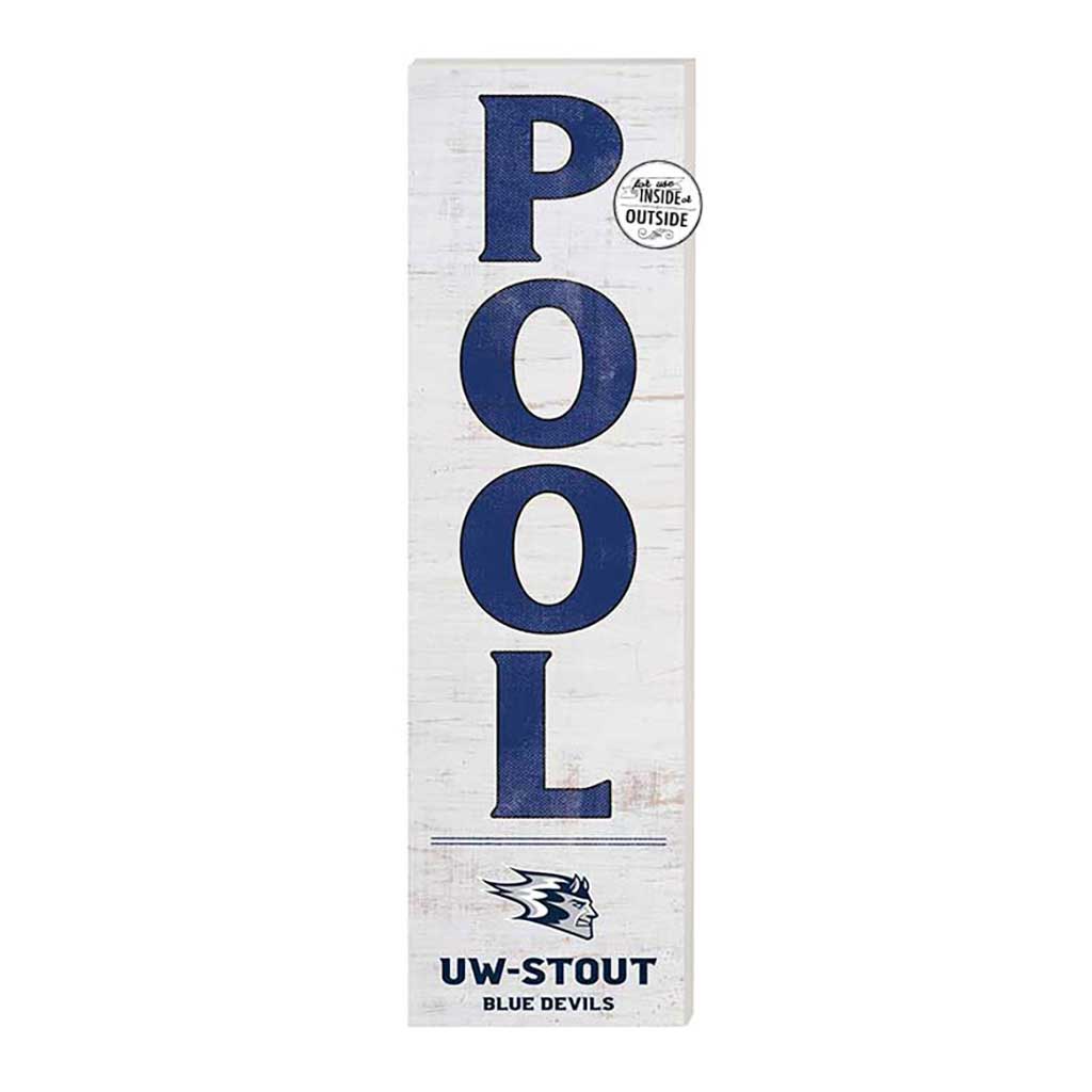 10x35 Indoor Outdoor Sign Pool University of Wisconsin Stout Blue Devils