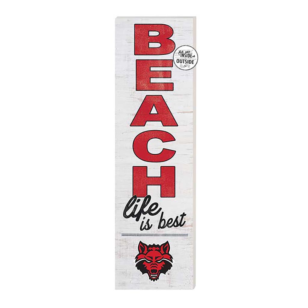 10x35 Indoor Outdoor Sign Beach Life Arkansas State Red Wolves