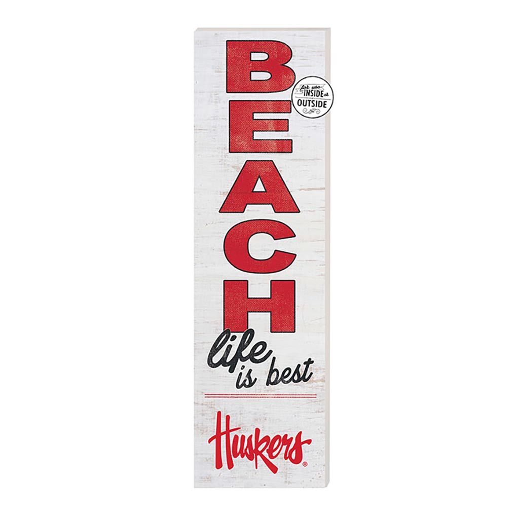 10x35 Indoor Outdoor Sign Beach Life Nebraska Cornhuskers