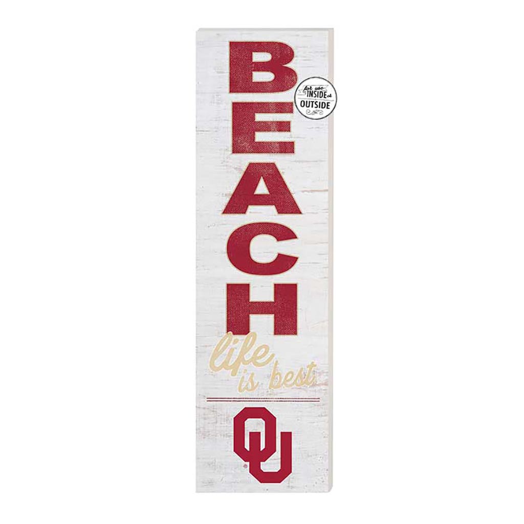 10x35 Indoor Outdoor Sign Beach Life Oklahoma Sooners