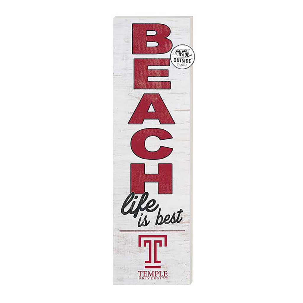 10x35 Indoor Outdoor Sign Beach Life Temple Owls