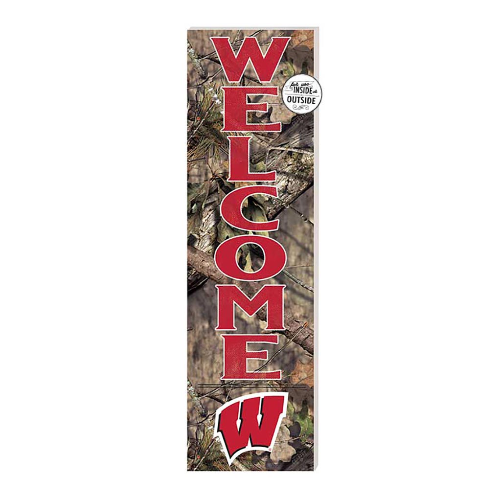 10x35 Indoor Outdoor Sign Mossy Oak Welcome Wisconsin Badgers