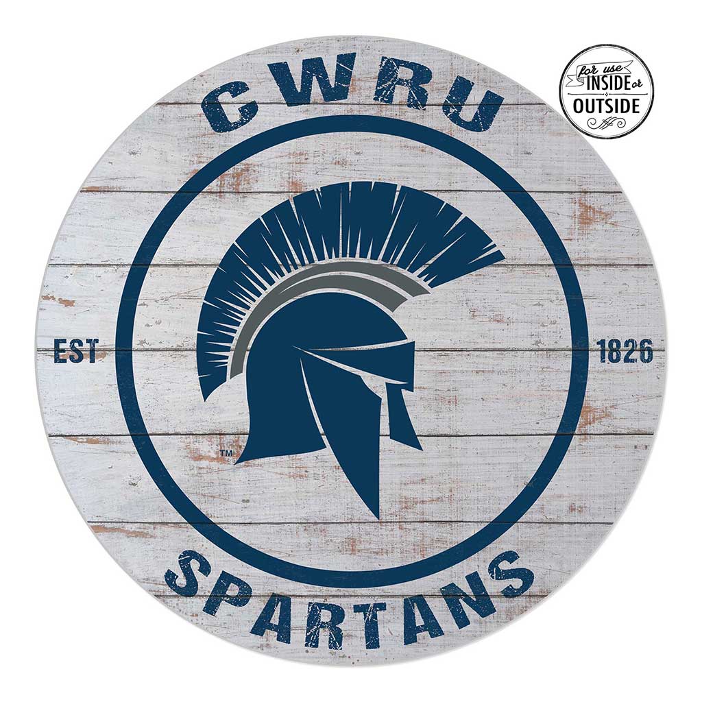 20x20 Indoor Outdoor Weathered Circle Case Western Reserve University Spartans