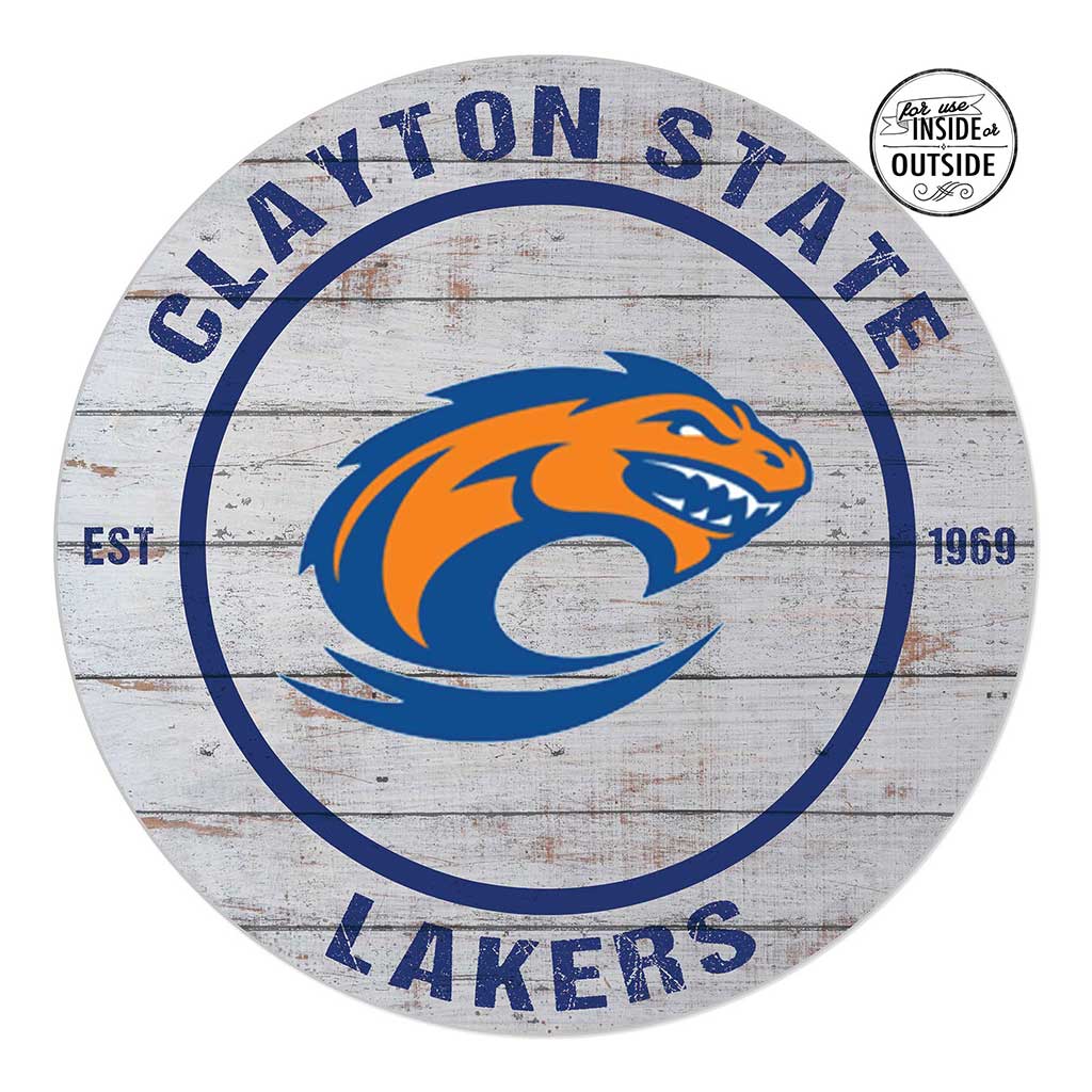 20x20 Indoor Outdoor Weathered Circle Clayton State University Lakers