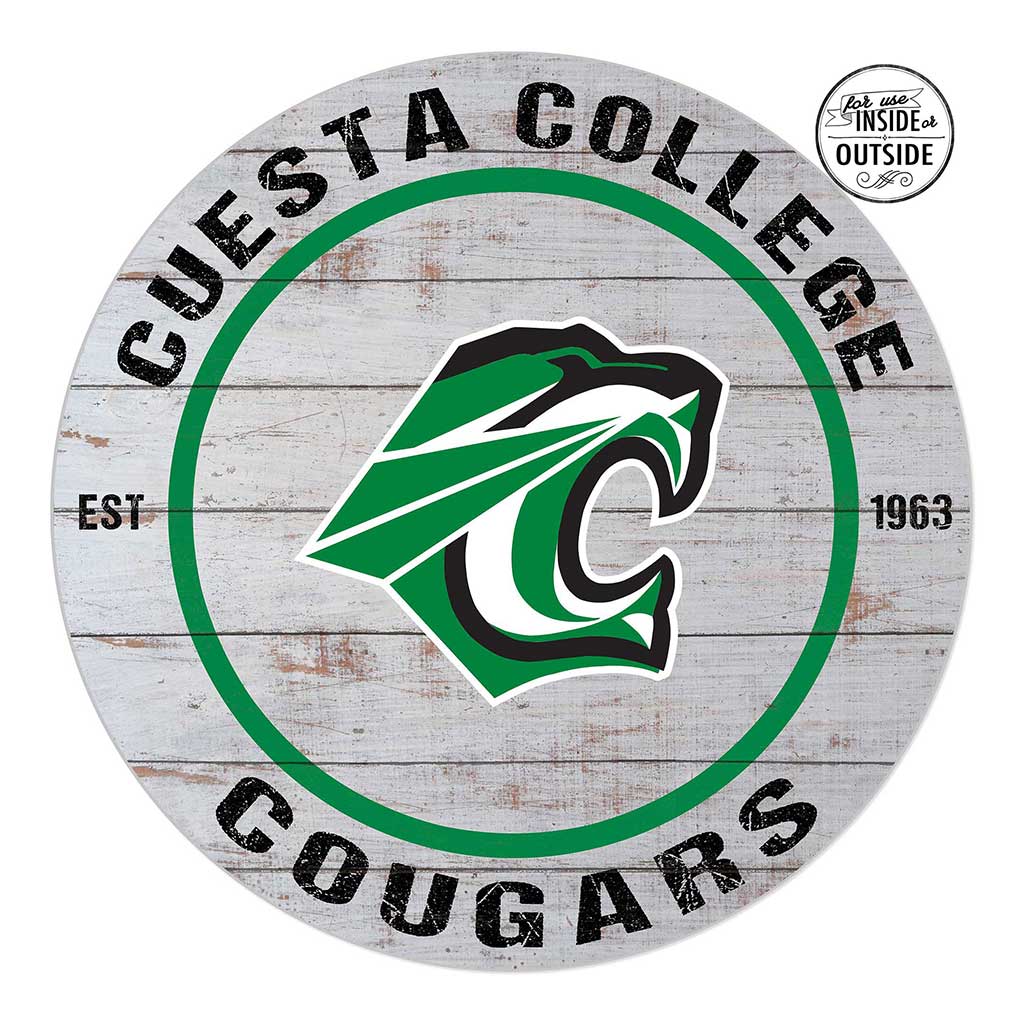 20x20 Indoor Outdoor Weathered Circle Cuesta College Cougars