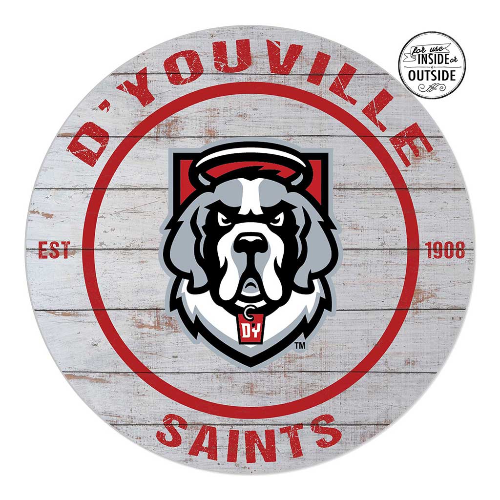 20x20 Indoor Outdoor Weathered Circle D'Youville College Spartans