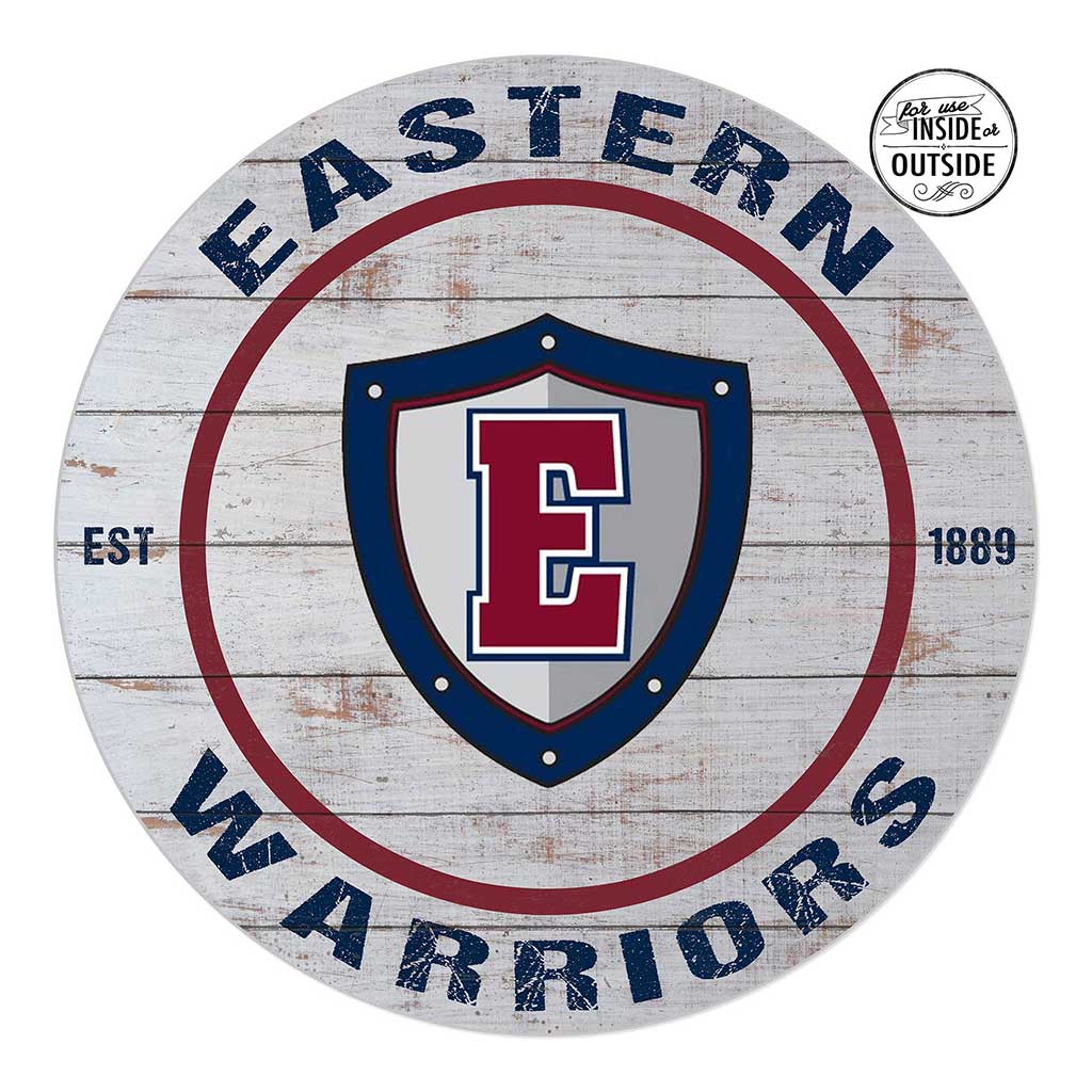 20x20 Indoor Outdoor Weathered Circle Eastern Connecticut State University Warriors