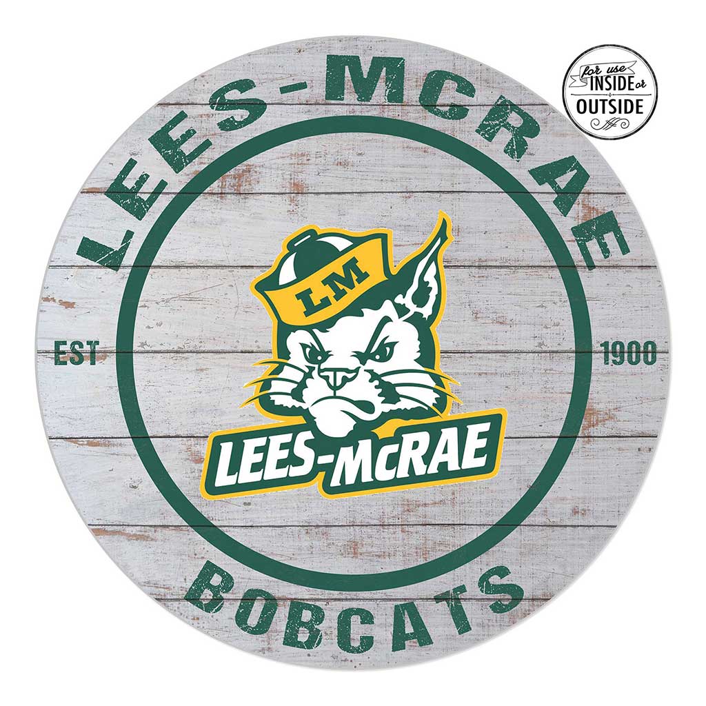 20x20 Indoor Outdoor Weathered Circle Lees-McRae College Bobcats