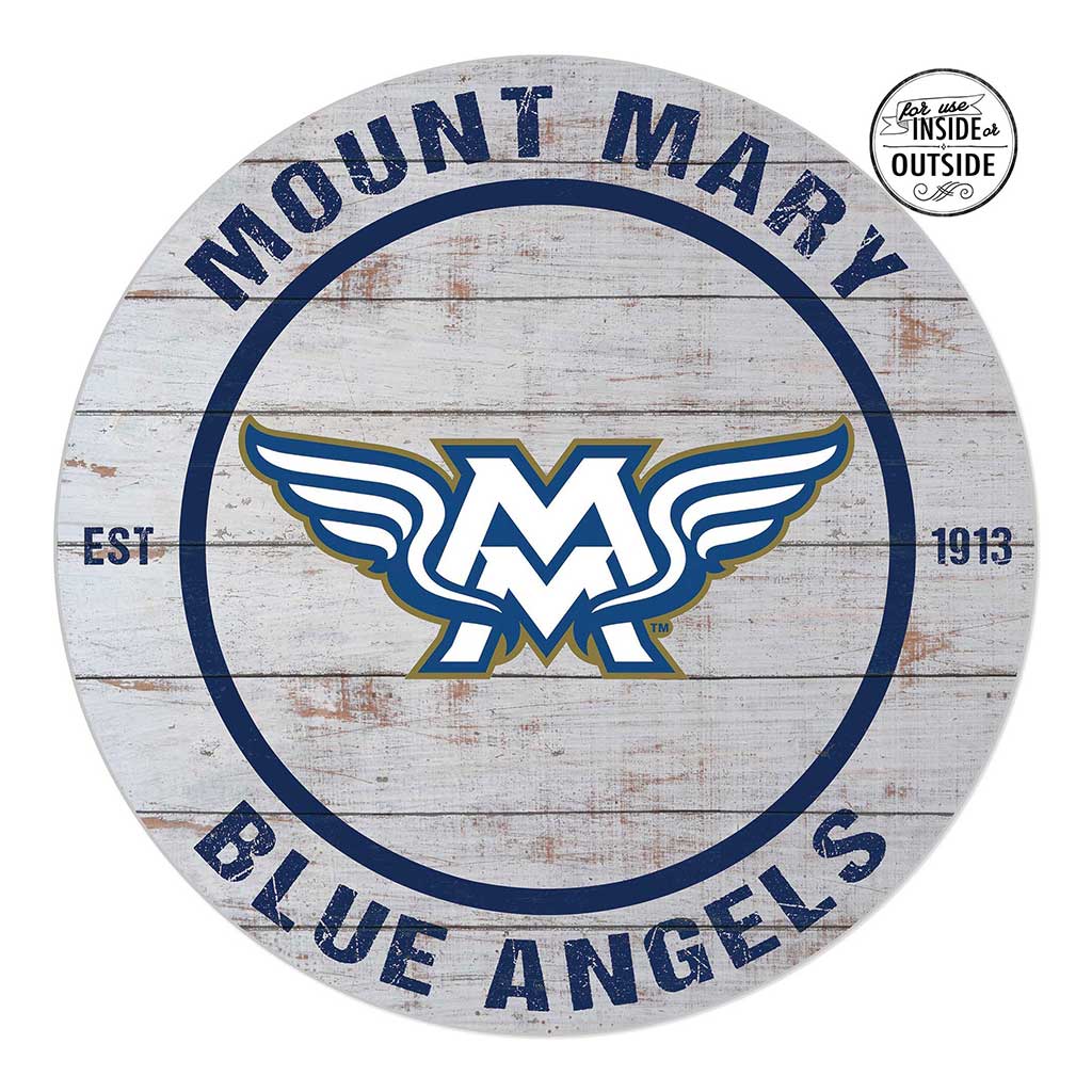 20x20 Indoor Outdoor Weathered Circle Mount Mary University Blue Angels