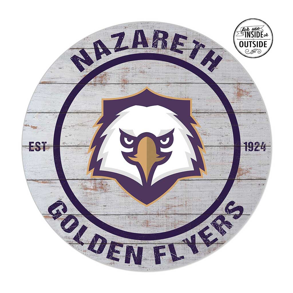 20x20 Indoor Outdoor Weathered Circle Nazareth University Goldne Flyers