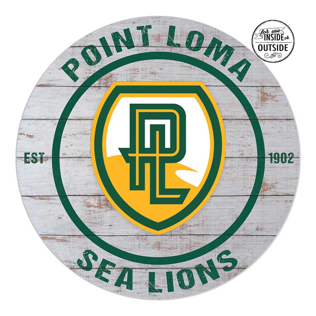 20x20 Indoor Outdoor Weathered Circle Point Loma Zarene University Sea Lions