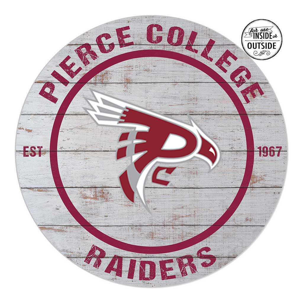 20x20 Indoor Outdoor Weathered Circle Pierce College Raiders