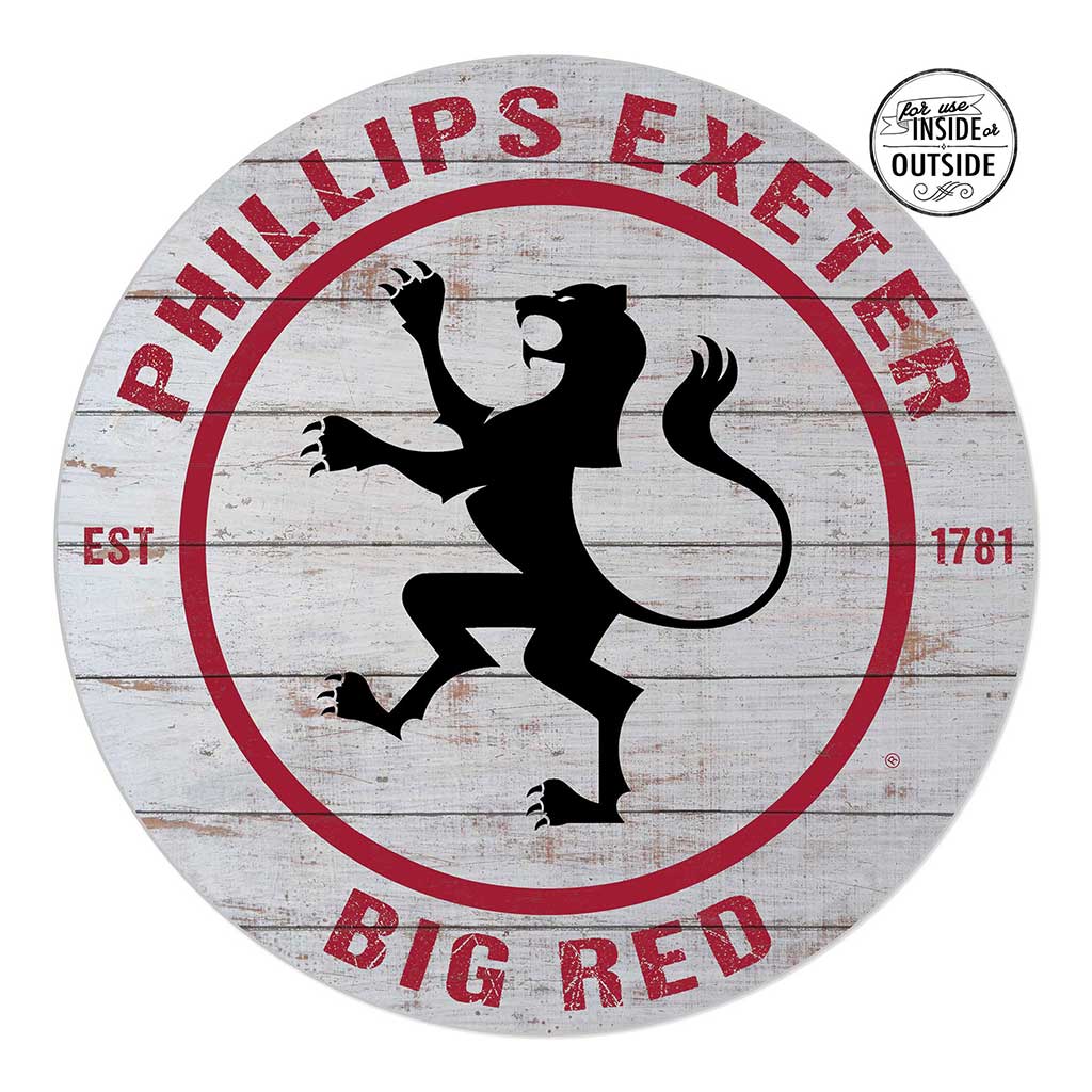 20x20 Indoor Outdoor Weathered Circle Phillips Exeter Academy Big Reds