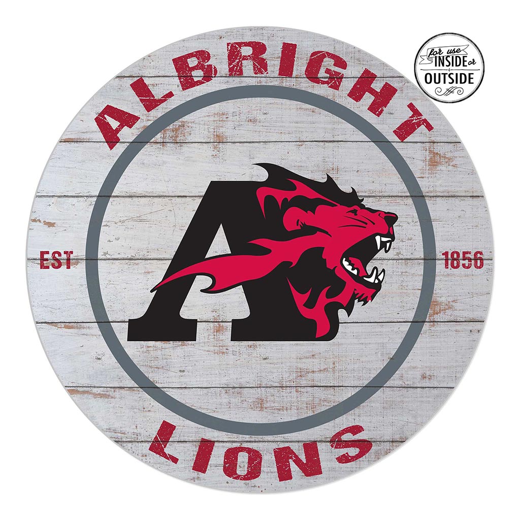 20x20 Indoor Outdoor Weathered Circle Albright College Lions