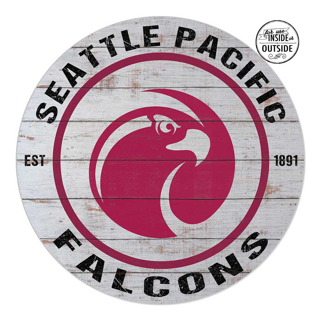 20x20 Indoor Outdoor Weathered Circle Seattle Pacific University Falcons
