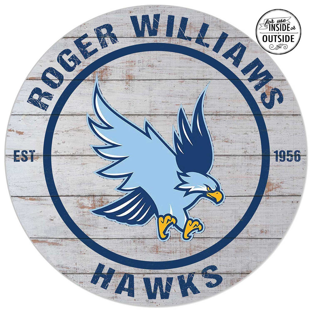 20x20 Indoor Outdoor Weathered Circle Roger Williams University Hawks