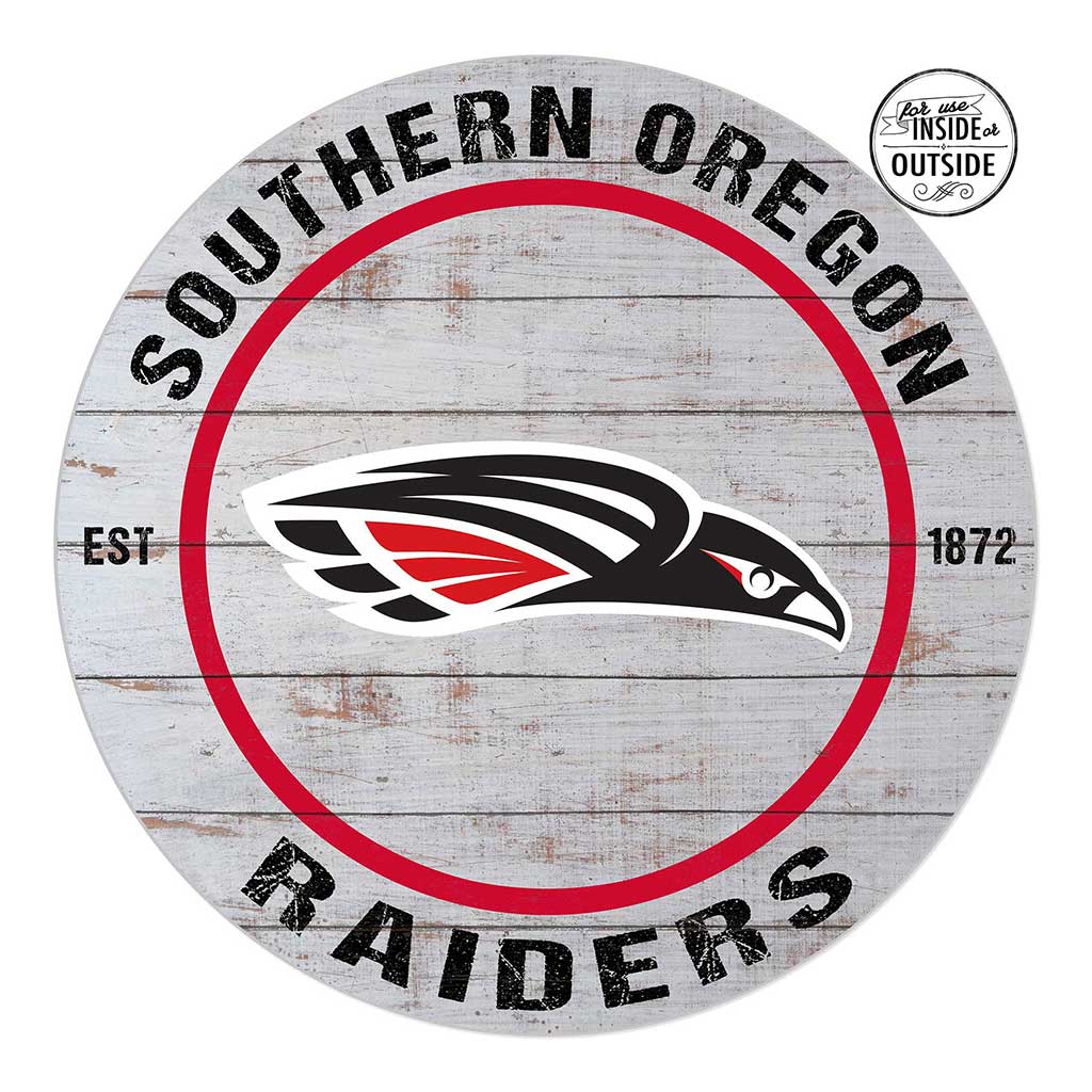20x20 Indoor Outdoor Weathered Circle Southern Oregon University Raiders