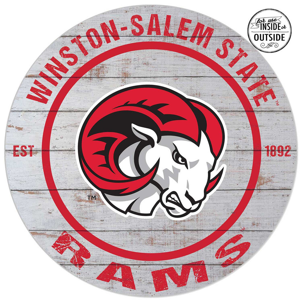 20x20 Indoor Outdoor Weathered Circle Winston-Salem State Rams