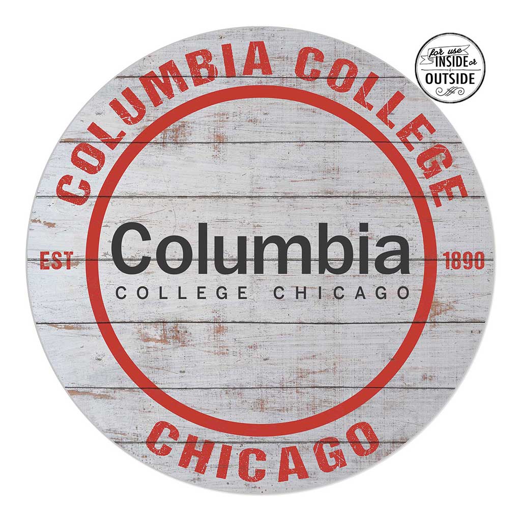 20x20 Indoor Outdoor Weathered Circle Columbia College Chicago Renegades