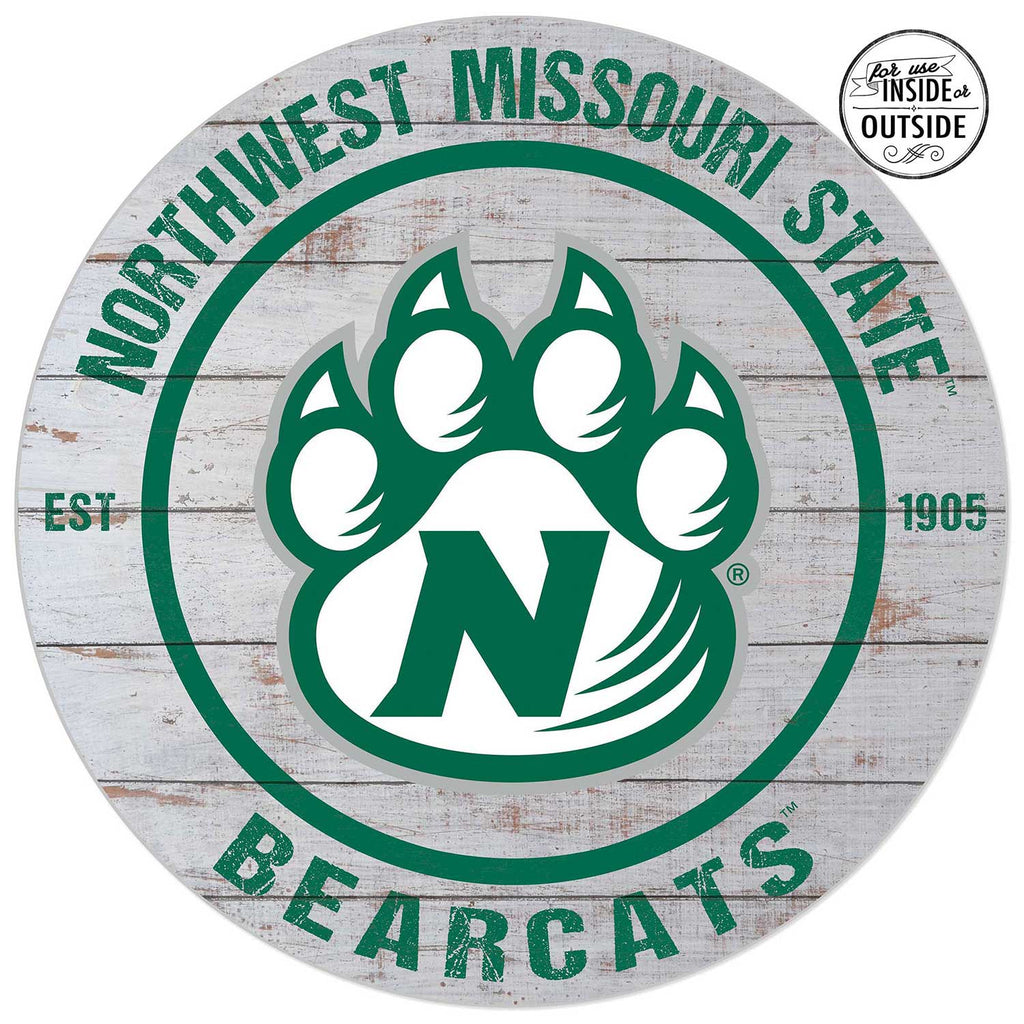 20x20 Indoor Outdoor Weathered Circle Northwest Missouri State University Bearcats