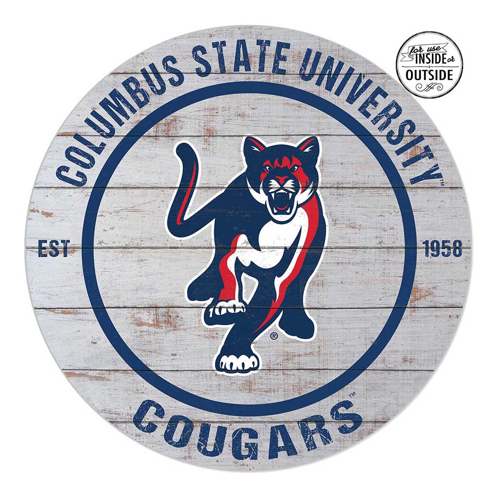 20x20 Indoor Outdoor Weathered Circle Columbus State University Cougars